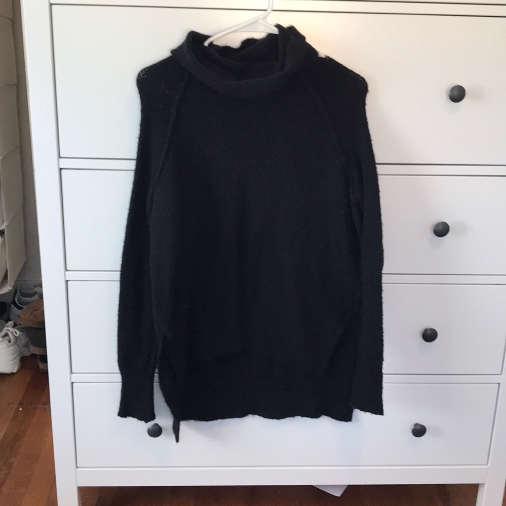 Black turtleneck sweater